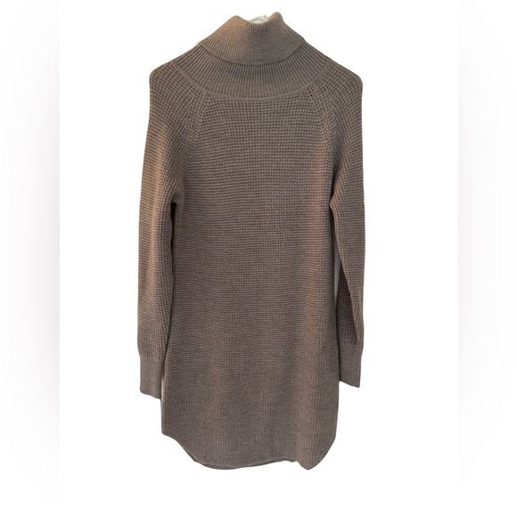 Wilfred Free Aritzia Bianca Mock Neck Sweater Dress, Merino, Gray Sand, Size S - Picture 1 of 6